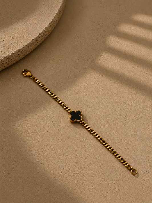 Midnight Clover Bracelet