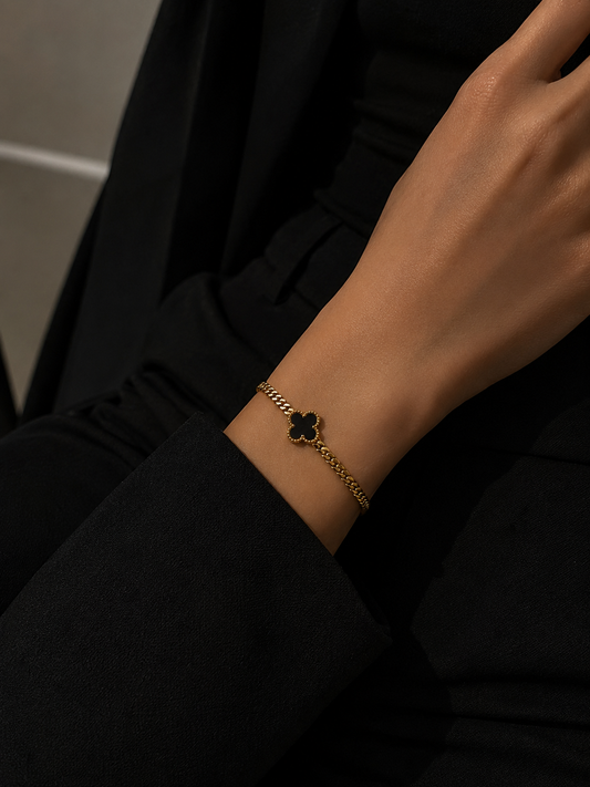 Midnight Clover Bracelet
